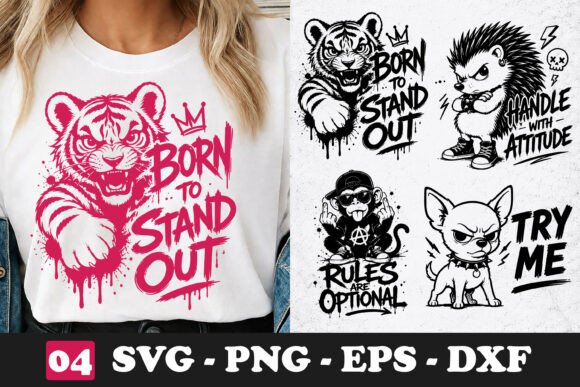 Born to Stand Out Tiger SVG Graphics