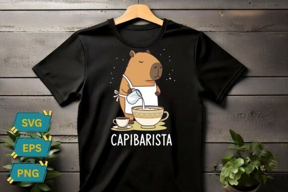 Capibarista SVG: A Playful Graphic for T-Shirt Designs
