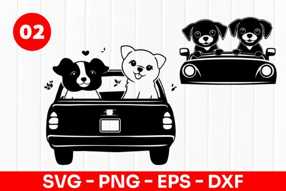 Cute Dogs Riding Car Embroidery Design Review