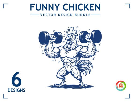 Cute Funny Chicken SVG Bundle for Graphics and Illustrations