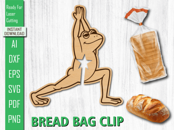Frog Bread Bag Clip Animal Laser Cut - Playful Design for Other Art Amp