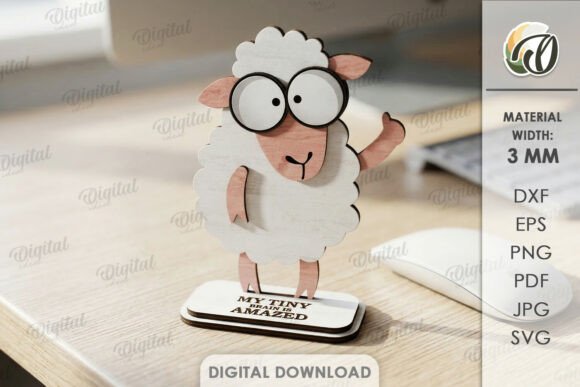 Funny Animal Stand Laser Cut for Web and Editorial Design