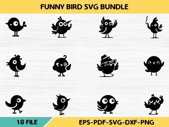 Funny Bird Svg Bundle: Playful Graphics for Bloggers and Publishers