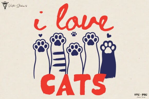 Funny Cat Paw Hand Drawn SVG PNG for Blog and Web Graphics