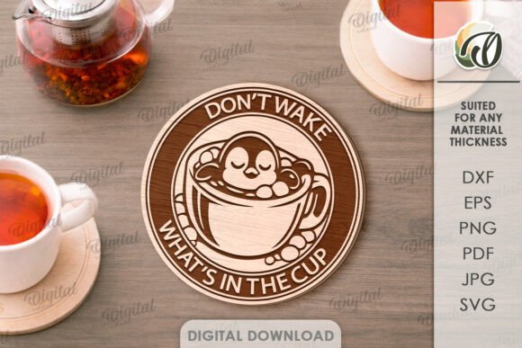 Funny Coaster Laser Cut for Home Decor Projects
