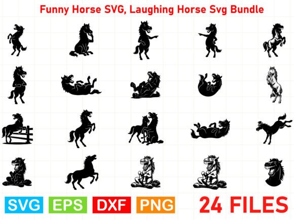 Funny Horse SVG Laughing Horse Svg Bundl for Graphics and Illustrations