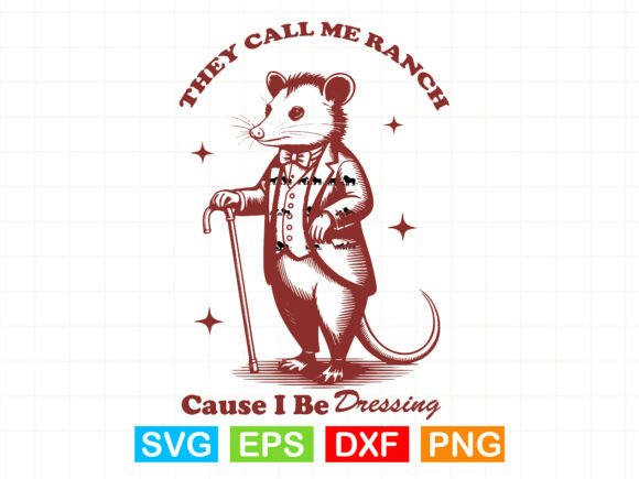 Funny Opossum Svg for T-Shirt Designs and Graphics