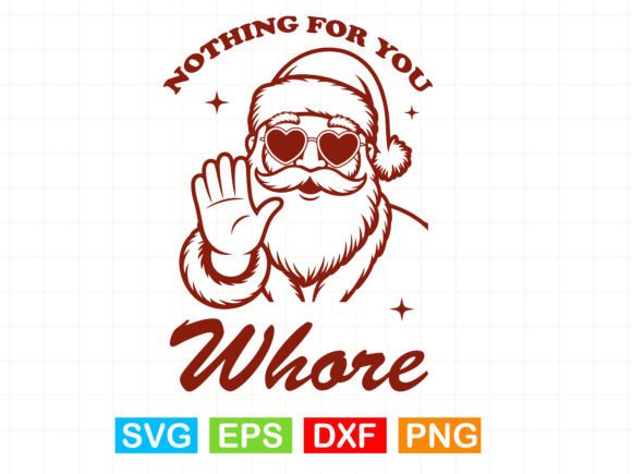 Funny Santa SVG for T-Shirt Designs