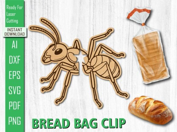 Laser Cut Animal Ant Bread Bag Clip for Other Art Amp