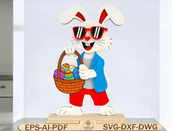 Layered Easter Rabbit Decor Laser Cut for Spring Amp Projects